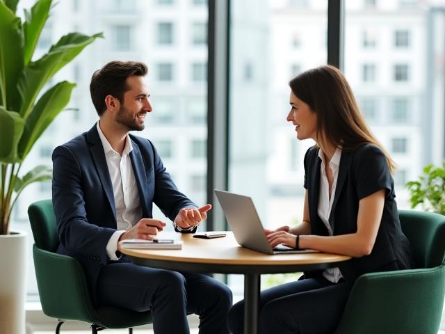 James Whitfield working through a career narrative session with a client